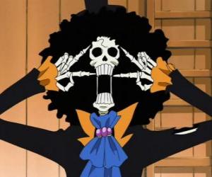 пазл Brook, музыкант скелета от One Piece